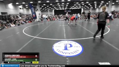 115 lbs Cons. Round 5 - Xavier Luna, Ironhawk Wrestling Academy vs Joshua Brooks, Liberty Warriors Wrestling Club