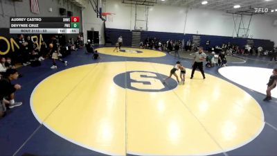 53 lbs Quarterfinal - Devynee Cruz, Pounders Wrestling Club vs Audrey Castro, Savage House Wrestling Club
