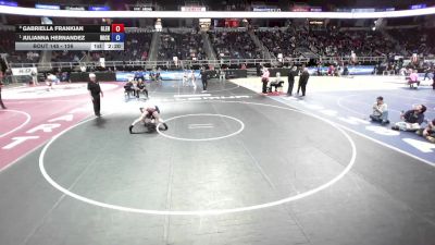 126 lbs Quarterfinal - Julianna Hernandez, Rocky Point vs Gabriella Frankian, Glens Falls