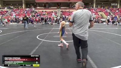 70 lbs Quarterfinal - Payton Steffan, Great Bend Kids Wrestling Club vs Madison Davidson, TEAM NORTH STARS