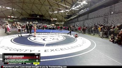 43 lbs Quarterfinal - Santos Hernandez, Moses Lake Wrestling Club vs Alexander Bustamante, Victory Wrestling-Central WA
