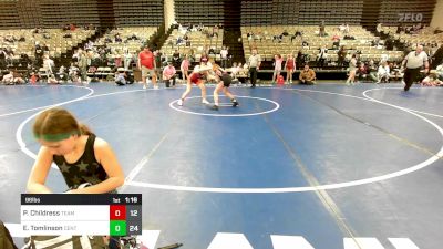 96 lbs Rr Rnd 5 - Piper Childress, Team Virginia vs Emma Tomlinson, Centurion Wrestling