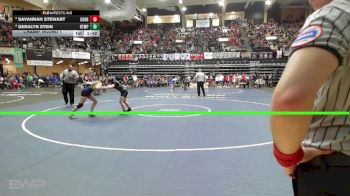 130 lbs Champ. Round 1 - Savannah Stewart, Council Grove HS vs Geralyn Stein, Hays-Thomas More Prep-Marian HS