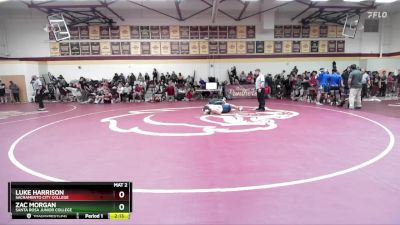 174 lbs Cons. Round 5 - Luke Harrison, Sacramento City College vs Zac Morgan, Santa Rosa Junior College