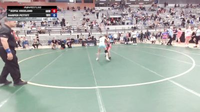 81 lbs Cons. Sub-semis - Sofia Vreeland, Alaska Battle Cats Wrestling Club vs Harper Pettitt, Team Nazar Training Center