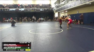 184 lbs Champ. Round 2 - Jesus Anguiano, Santa Rosa Junior College vs Aoui Pacheco-Delfino, Sacramento City College