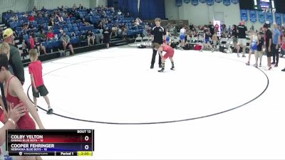 74 lbs Round 5 (6 Team) - Colby Yelton, Kansas Blue Boys vs Cooper Fehringer, Nebraska Blue Boys