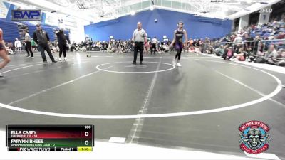 100 lbs Semis (4 Team) - Ella Casey, Firebird Elite vs Farynn Rhees, OpenMats Wrestling Club