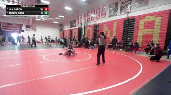 110 lbs Cons. Round 3 - Trinity Haro, Cathedral City vs Lily Garcia, Torrance