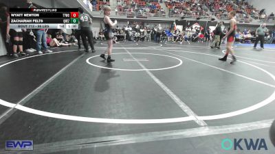 96 lbs Quarterfinal - Wyatt Newton, Team Tulsa Wrestling Club vs Zachariah Felts, Quezada Wrestling Academy