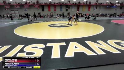 124 A Semifinal - Amani Jones, North Central (IL) vs Aspen Blasko, Grand Valley State