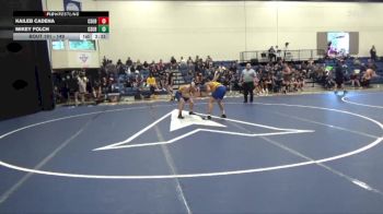149 lbs Cons. Round 5 - Kaileb Cadena, Cal State Bakersfield vs Mikey Folch, Cal State Bakersfield