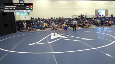 149 lbs Cons. Round 5 - Kaileb Cadena, Cal State Bakersfield vs Mikey Folch, Cal State Bakersfield
