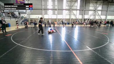 86 lbs 5th Place Match - Duncan Weaver, Mat Rats Rebooted Wrestling vs Kapono Erece, Thunder Mountain Wrestling Club