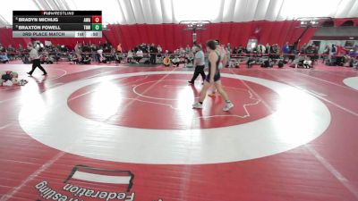 14U Boys - 155 lbs 3rd Place Match - Bradyn Michlig, Askren Wrestling Academy vs Braxton Fowell, Top Dawgs Wrestling