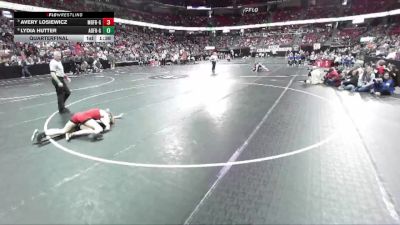Girls 132 lbs Quarterfinal - Avery Losiewicz, Medford Area-Girls vs Lydia Hutter, Adams-Friendship-Girls