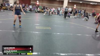 100 lbs Round 1 (4 Team) - Lucas Reeves, Steel Valley vs Natalee Backus, Arlington WC