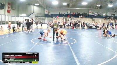 105 lbs Champ. Round 1 - Sam Henry, All American Training Center vs Grady Erlandson, Michigan Premier