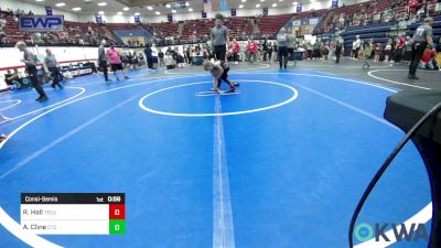 40 lbs Consolation - Ryder Hall, Tecumseh Youth Wrestling vs Asher Cline, Comanche Takedown Club