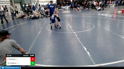 32-36 lbs Round 5 - Braxtyn Fellers, Ravenna Bluejays Wrestling vs Jake Krause, SC Wrestling