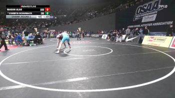 6A Boys 190 lbs Champ. Round 2 - Mason Alar, Lakeridge Boys vs Corbyn Schumack, South Medford Boys