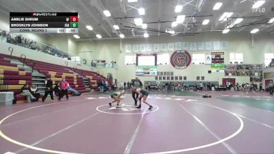 120 lbs Cons. Round 2 - Brooklyn Johnson, Eagle vs Amelie Shrum, Glenns Ferry