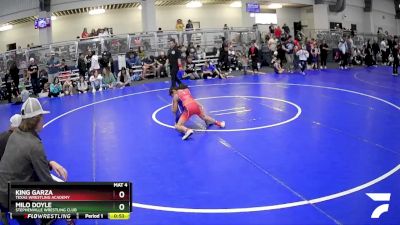 58 lbs Quarterfinal - Milo Doyle, Stephenville Wrestling Club vs King Garza, Texas Wrestling Academy