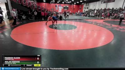 150 lbs Champ. Round 2 - Maddox Olson, FREEPORT (HS) vs Nolan Keenan, Chicago (ST. RITA)