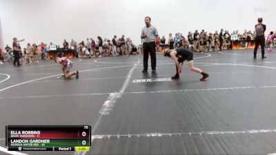 75 lbs Semis (4 Team) - Ella Robbins, Bison Takedown vs Landon Gardner, Georgia United Red