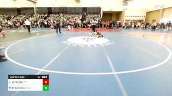 68-M lbs Quarterfinal - Chase Simonton, Barn Brothers vs Nicholas Maliarakis, Mount Kisco