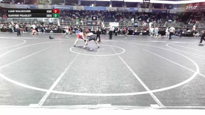 115 lbs Quarterfinal - Liam Walbourn, Hawk House vs Karver Peasley, Omak Wrecking Crew Wrestling