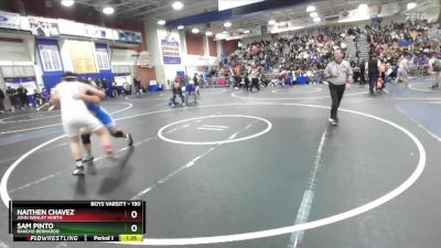 190 lbs Champ. Round 1 - Sam Pinto, Rancho Bernardo vs Naithen Chavez, John Wesley North