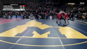 4A 215 lbs Cons. Round 2 - Jackson Rippee, Gooding vs Logan Wilson, Homedale