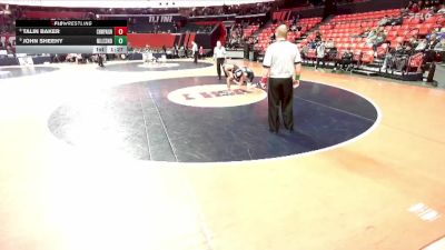 2A 126 lbs Champ. Round 1 - John Sheehy, Niles (Notre Dame) vs Talin Baker, Champaign (Central)