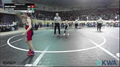 43 lbs Quarterfinal - Jack Allen, Ponca City Wildcat Wrestling vs Brady Wood, Husky WC