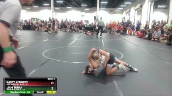 84 lbs Round 1 (6 Team) - Kasey Kennedy, Mat Warriors Blue vs Liam Turaj, Buxton Squeeze