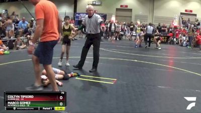 75 lbs Round 1 (6 Team) - Marco Gomez, Mi Pitbulls Gold vs Coltyn Tipsord, Illinois KIA