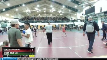 120 lbs Champ. Round 2 - Xyler Coleman, Meridian vs Jonathan Vargas, Homedale