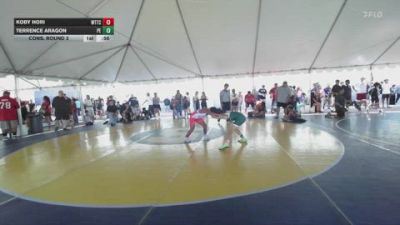 92 lbs Cons. Round 3 - Terrence Aragon, Poway Elite vs Koby Hori, World Team Training Center