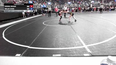104.8-112 lbs Rr Rnd 1 - Sienna Maiani, Cincinnati Elite Wrestling Academy vs Millie Cook, Hoisington Jr Cardinals