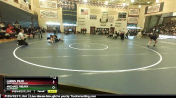 126 lbs 5th Place Match - Michael Visaya, Ellensburg vs Jaiden Peak, West Valley (Spokane)