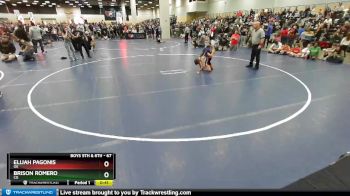 67 lbs Champ. Round 2 - Elijah Pagonis, OK vs Brison Romero, CO