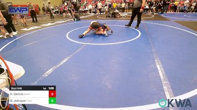 110 lbs Semifinal - Kayden Dennis, Skiatook Youth Wrestling vs Boede Johnson, Checotah Matcats