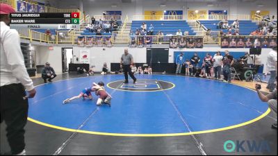 40 lbs Final - Titus Jauregui, Tonkawa Takedown Club vs Baker Ware, Cleveland Takedown