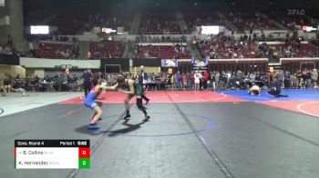 123 lbs Cons. Round 4 - Brayden Collins, Rapid City - Westside vs Kolter Hernandez, Bearcats Wrestling Club Helena