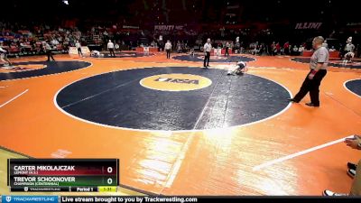 2A 138 lbs Cons. Round 1 - Carter Mikolajczak, Lemont (H.S.) vs Trevor Schoonover, Champaign (Centennial)