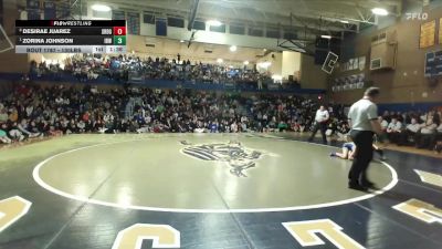 130lbs 1st Place Match - Zorina Johnson, Ida B. Wells (Girls) vs Desirae Juarez, Southridge (Girls)