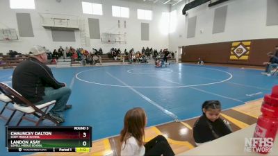 105 lbs Round 3 - Chauncey Dalton, Cody Middle School vs Landon Asay, Lovell Middle School