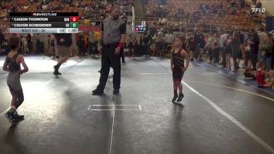 58 lbs Round 3 - Caison Thornton, Northeastern vs Colton Scheiderer, Capitals Club