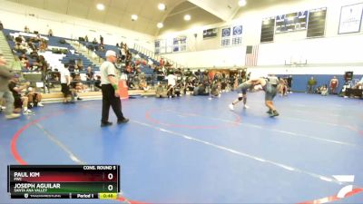 190 lbs Cons. Round 5 - Joseph Aguilar, Santa Ana Valley vs Paul Kim, FWC